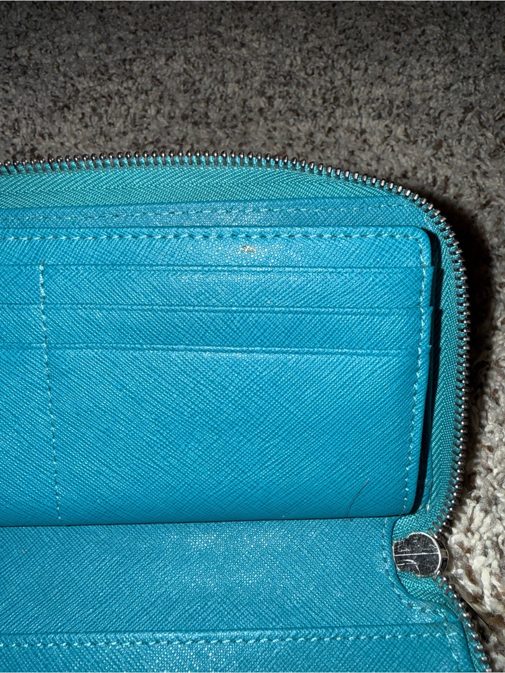 MICHAEL KORS Teal Zip-Around Wallet - Picture 5 of 6